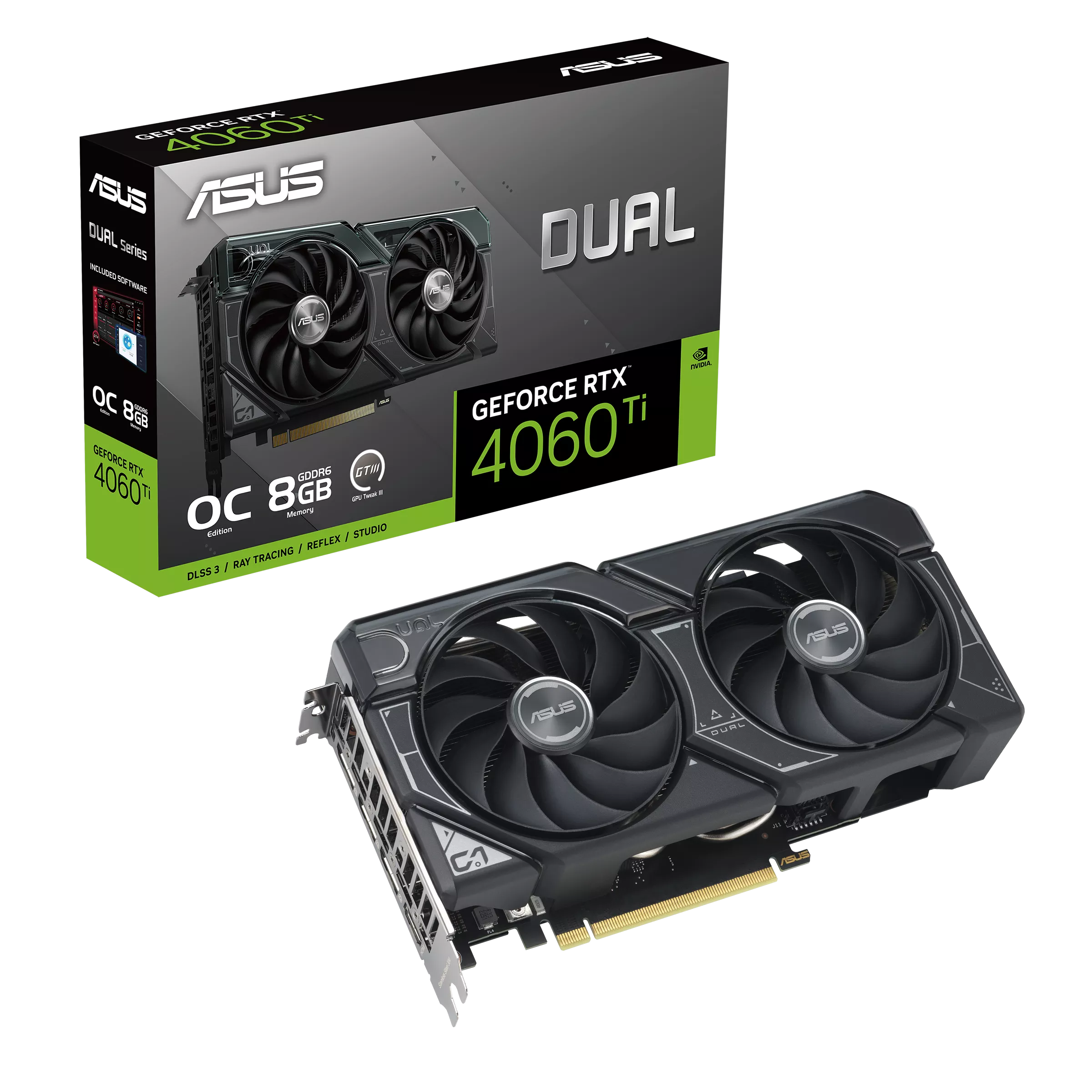 ASUS DUAL GEFORCE RTX 4060 TI OC 8GB GDDR6- Graphics Card ASUS DUAL GEFORCE RTX 4060 TI OC 8GB GDDR6- Graphics Card
